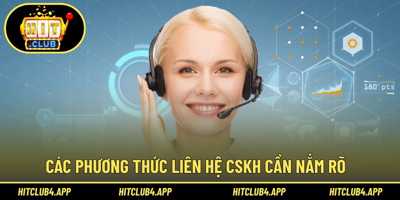 Các phương thức liên hệ CSKH tại Hitclub phổ biến